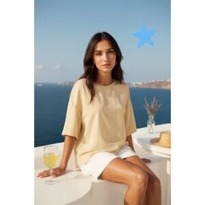 LITA by Ciara NWT 100% Silk Top Cream Tan Size XL MSRP $198